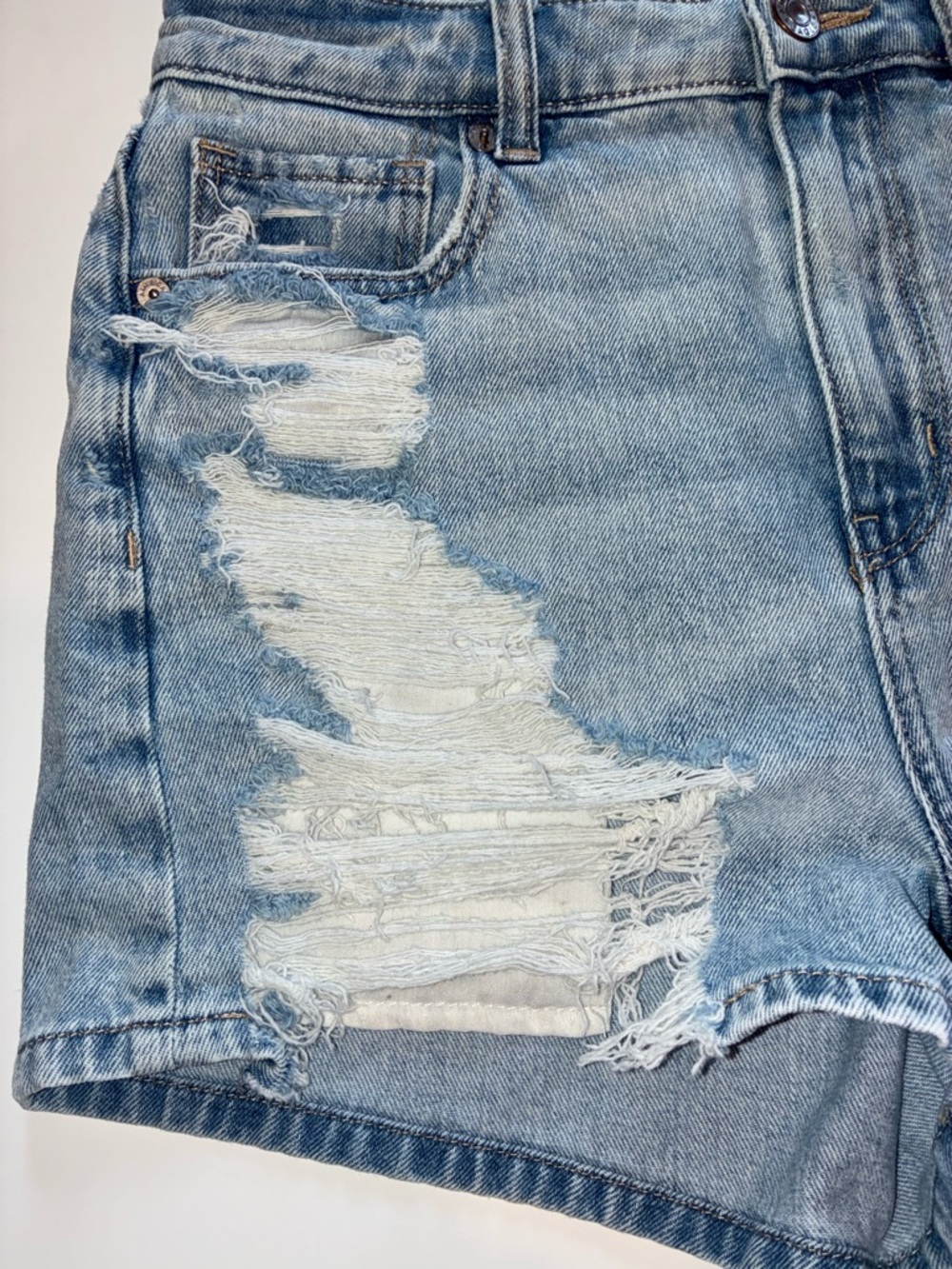 AE - Mom Distressed Shorts - Picture 2 of 7